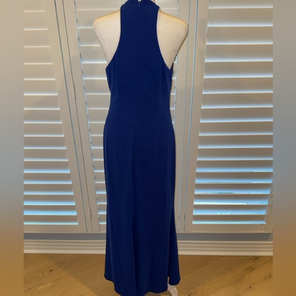 Badgley Mischka Cobalt Royal Blue Racer Back Formal Gown Size 6 - Picture 6 of 9